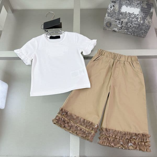 designer baby girl dress short sleeve letter print summer kids clothing baby girl clothes size 90-150cm a48