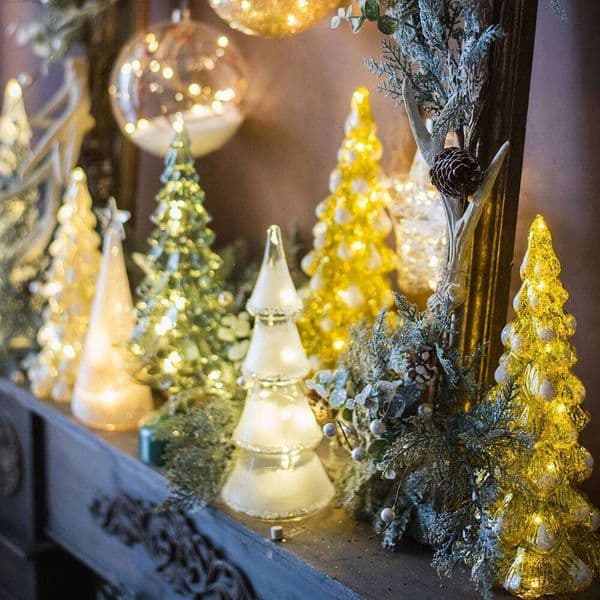 Glass LED Night Lights Luminous Decoration Home Living Room Hotel Table Bedside Desktop Christmas Atmosphere Decorative Ornament 26T0106