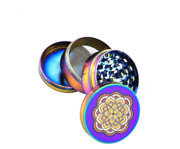 Grinder herb Zinc Alloy Litums 4 Parts Smoking Herb Grinder Crusher Colored Top Customize Available