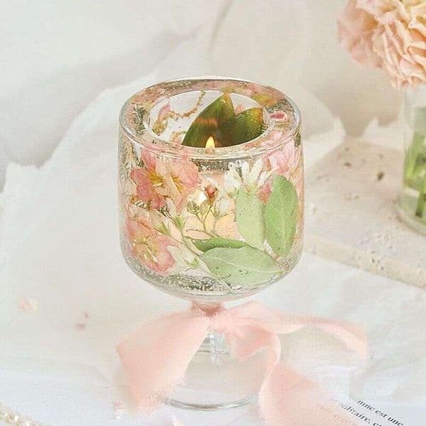 Candle Gift Vanilla Candle Christmas Candles Dried Jelly Wax Eternal Flower Aromatherapy Candle Holder Souvenir Birthday Gift Box Bedroom F