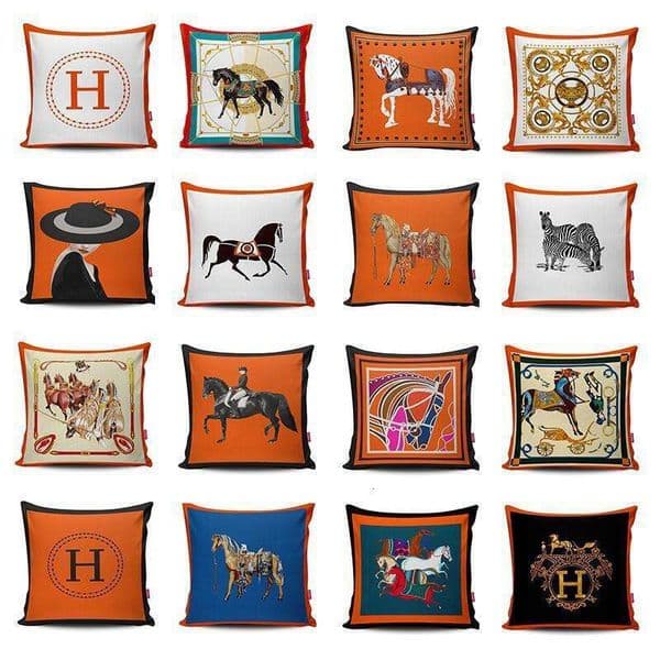 Orange Yellow Cushion Cover Sofa Bed, Luxury Style Living Bedroom, Suitable for American and European Style, Sample Room
