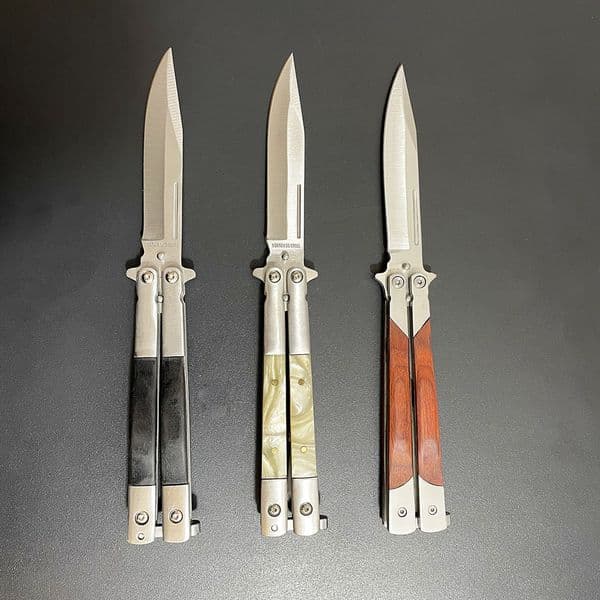 Qiantu Stainless Steel Butterfly Camping Portable Mini Fruit Toy Gift Outdoor Folding Knife Unsharpened
