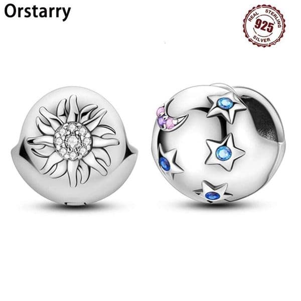 925 Sterling Silver Spherical Sun Moon Star Stud Earrings For Lady S925 Jewelry Party Birthday Fine Gifts cda72
