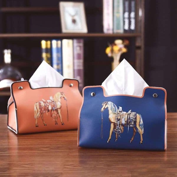 STOCK Vintage Roman Series Furniture Box Desktop Bedroom Room Coffee Table Tissue Holder Leather Car Universal Storage Free Shipping