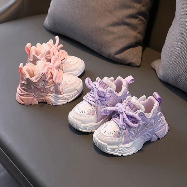 Childrens Shoes Toddler Girls Sport Shoes Soft Sole Breathable Outdoor Tennis Fashion Kids Sneakers EU21-30 260107