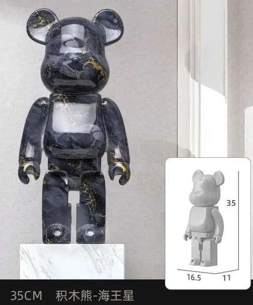 2026 New New Doll Action Toy Figures High End 21 Color 35Cm Resin Graffiti Figuras Anime Bricks Violent Bear Ornaments Office Desk And Livin Toy
