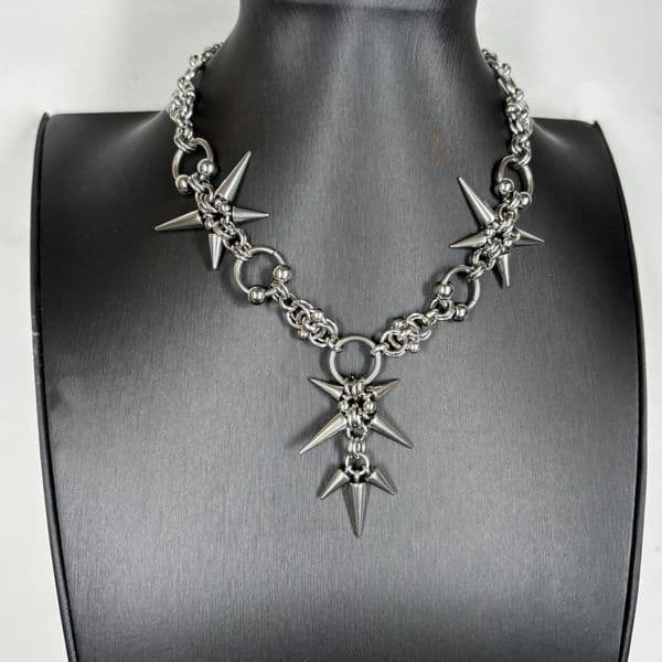 Punk Grunge Rock Rivet Pendant Chain Cool Fashion Handmade Geometric Necklace Goth Charm Jewelry Hip Hop Accessories 260106