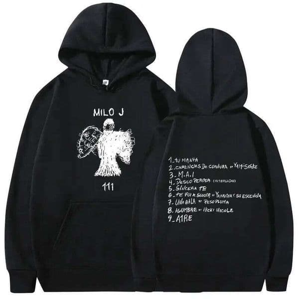 Milo J Hoodies 111 Album Merch Hooded Sweatshirts Men Women Fashion Hip Hop Vintage Long Sleeve Pullovers Fans Gift Streetwear H260107