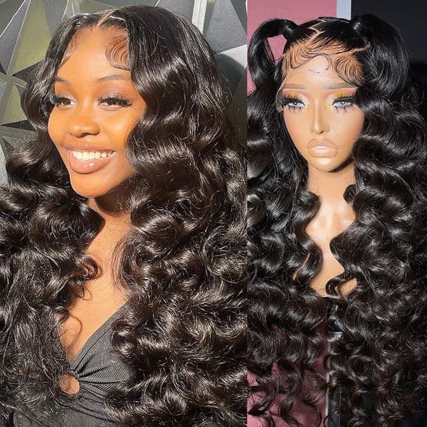 250 Density 30 40 Inch Loose Deep Wave Lace Frontal Wig 13x6 Hd Curly Human Hair Wigs 360 Water Wave Pre plucked Lace Front Wig