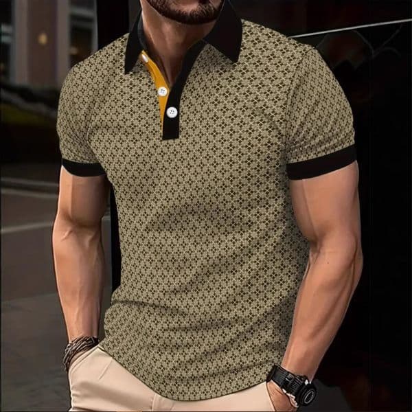 Luxury Brand Designer Clothes 2026 European And American Casual Mens Short Sleeve Polo Shirt Fashion 3D Printed Turn-Down Collar Polo Shirt Mens Clothing