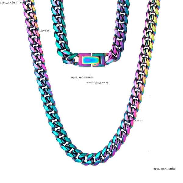 8mm Miami Cuban Link Curb Chain 18K Gold Plated Titanium Steel Jewelry, GRA Durable, Anti-Tarnish, No Allergies Street-wear Punk Hip Hop Necklace Gift, 16 18 20 22