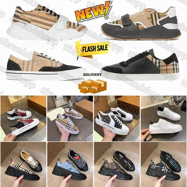 2026 new designer sneakers Vintage Check shoes trainers Regis Cotton Suede Leather sneaker mens Beige Birch Brown Soft Blue Chalkf r 38-46