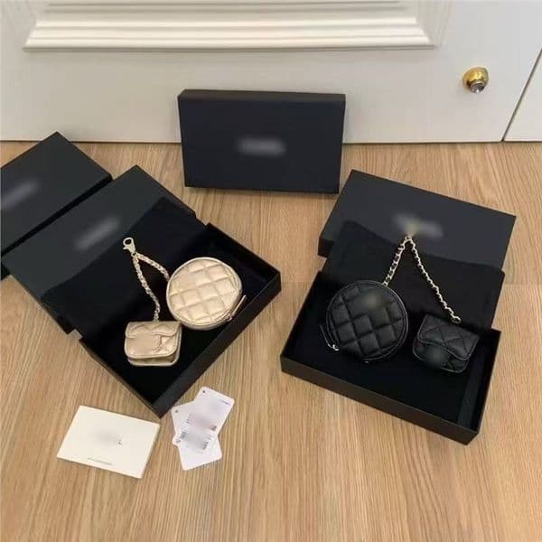 Gift Wrap Mini Dual Earphone Coin Purse Pure Color Round Wallet Counter Year End Small Pouch Urban Ornament Bag Handbag Simple Style