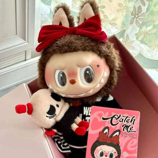 Monsters Labubu Catch Me If You Like Me Series Plush Toys Surprise Animals Box Cards Plush Doll QIAOWANTONG T260514