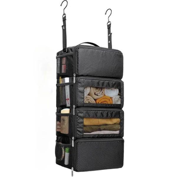 1pcs Durable Waterproof Large Capacity Luggage Storage Bag Space-Saving Outdoor Travel Hanging Organizer ddmythur