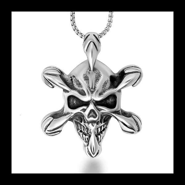 Retro Jewelry Fashion Skull Pendant Personality Alternative Domineering Steel Mens Pendant Necklace SP566 260106