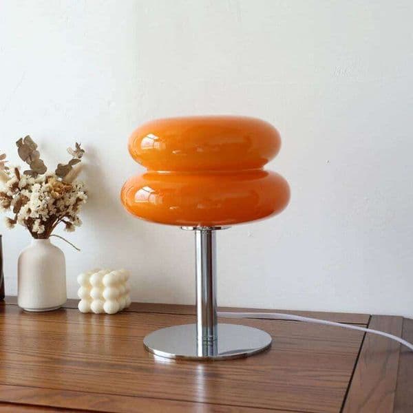 Macaron Glass Table Lamp Trichromatic Dimming Living Room Atmosphere Lamps Eye Protection Night Light Girl Bedroom Bedside Decor 26T0107