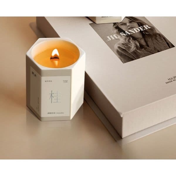 Long-Lasting Osmanthus Scented Candle for Bedrooms - Elegant Home Decor with Natural Ceramic Design