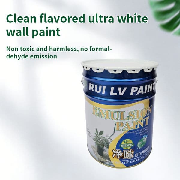 Clean and ultra white wall paint for interior walls high coverage for household use mold resistant scrub resistant environmentally friendly latex paint