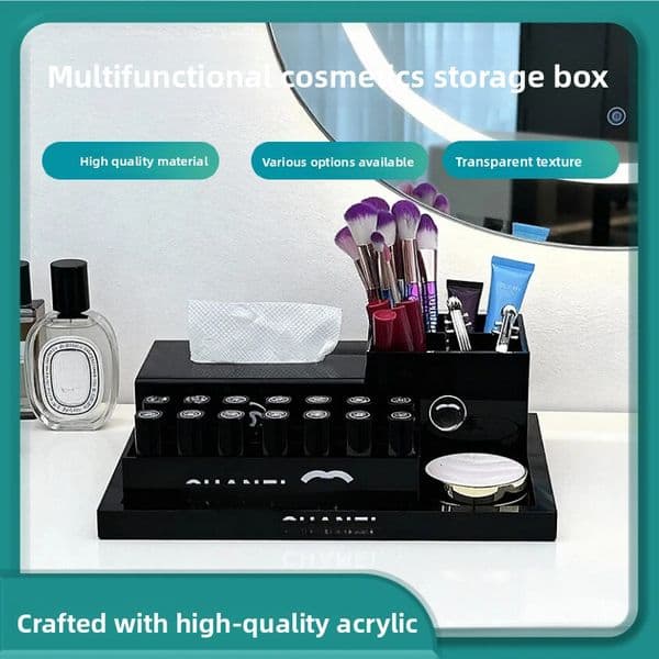 luxury home items Desktop multi-functional storage box - simple and luxurious acrylic cosmetic supplies storage box