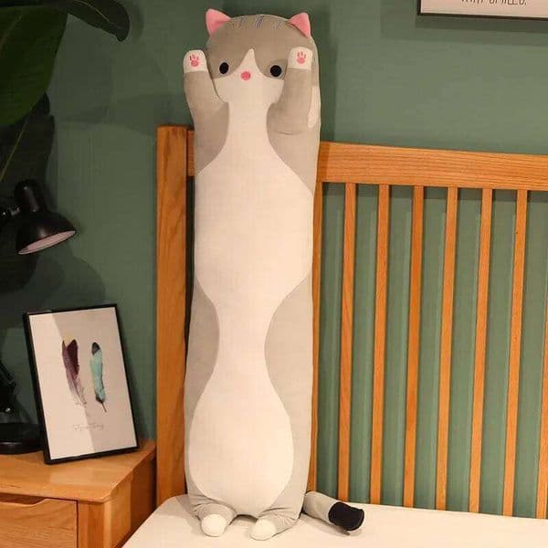 50/70cm Funny Joy Cute Soft Long Cat Plush Toys Pause Office Nap Bed Sleep Home Decor Doll for Kids Girl Gift 26T0108