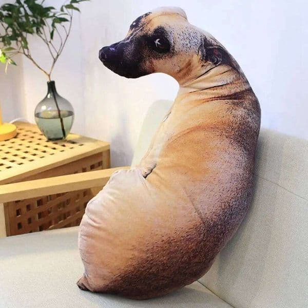 Soft Lifelike Animal Throw Hound Plush Creative Cushion 3D Dog Office 26T0108