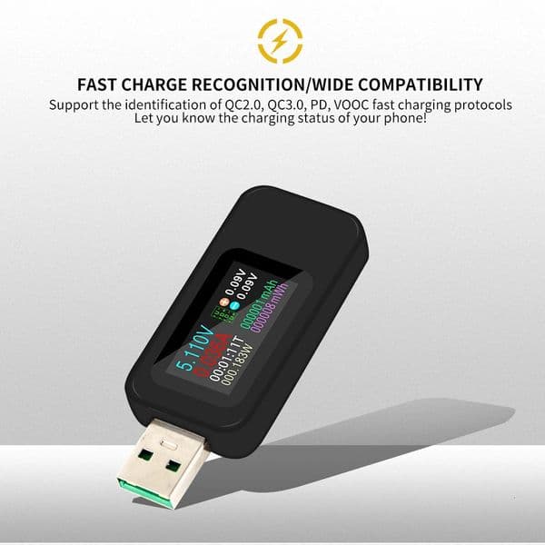 10 in 1 USB Tester HD Color Screen KWSMX18L DC Voltmeter Amperimetro Voltage Current Detector Power Charger Indicator 260108