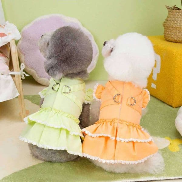 Summer Dog Dress Cute Party Skirts Cat Princess Dresses Chihuahua Yorkie Sweet Clothing Puppy Clothes Pet Costume 26H0108