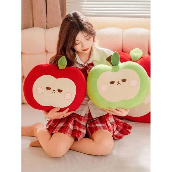 Apple plush toys Shaped Cushion Dormitory Student Backrest Tatami Bed Decor Mother's Day Gift Comfortable Soft 26T0108
