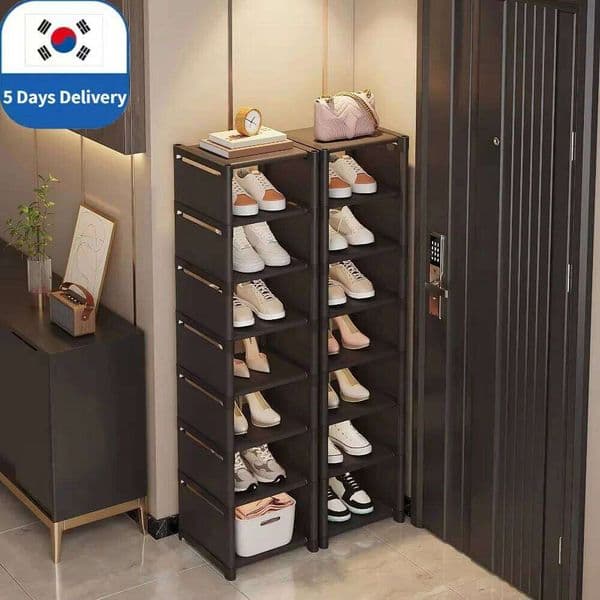 Multiple Layers Shoe Organizer Space Rack For Wall Corner Stackable Shelf Adjustable Saving Cabinet 26T0108