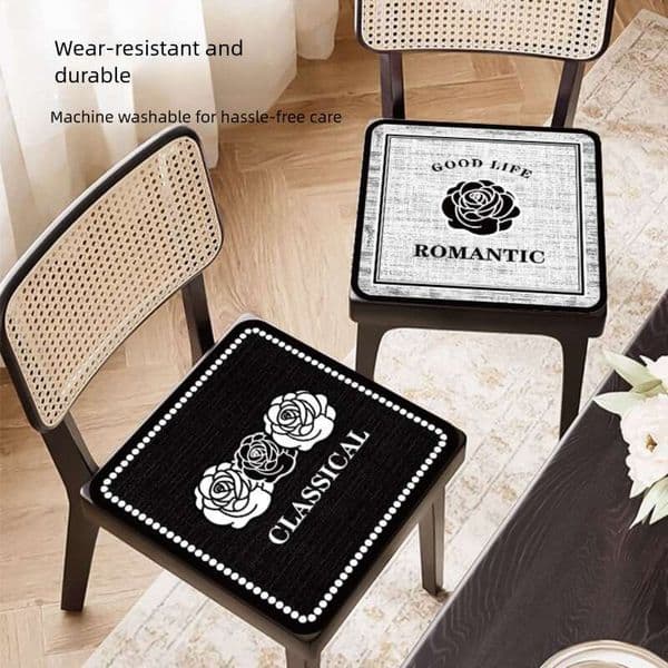 Light Luxury High-End French Style Small Fragrance Dining Table Home Autumn Winter Horseshoe-Shaped Chair Cushion