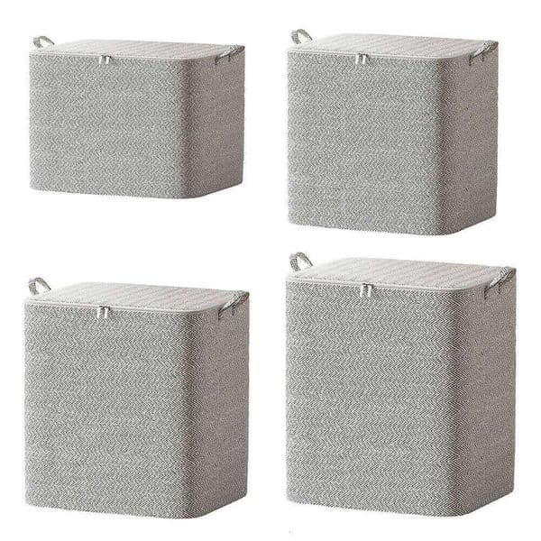 Dustproof Organizers Foldable Cubes Organizer Container Large Capacity with Handle Zipper for Blanket Comforter Clothing Bedding 26T0108