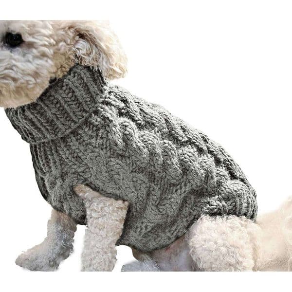 Puppy Dog Sweaters for Small Medium Dogs Cats Clothes Winter Warm Pet Turtleneck Chihuahua Vest Soft Yorkie Coat Teddy Jacket XJ260108