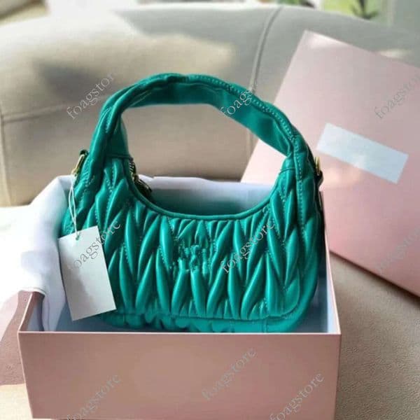 2026 Designer Muily Bag Shoulder Purse Wallet Letter Label Leather Wander Matelasse Fashion Handbag Women's Wallet Underarm Wallets MM Bag 15D