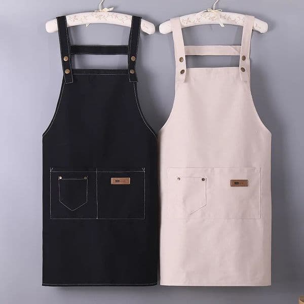 Denim Apron for Men and Women Home Kitchen Apron Sleeveless Apron Shoulder Straps H-shaped Canvas Apron 260107
