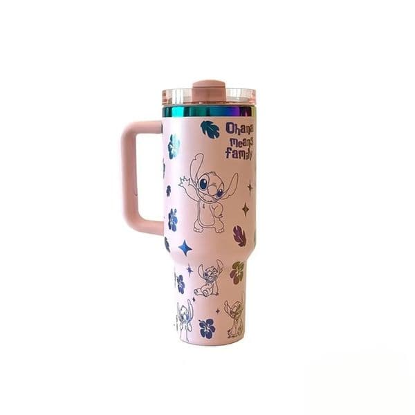 Designer Tariff Free To USA - 40Oz Cartoon Image Tumbler 304 Stainless Steel Water Cup With Handle Travel Car Mug Shipping