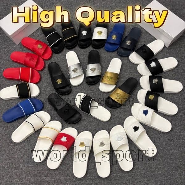 With Box 2026 High Quality Designer Slides Fashion Slipper Sliders Slides Sandals Slippers For Men Hot Head Leather Pool Beach Flip Flops Free Shipping Size 35-46