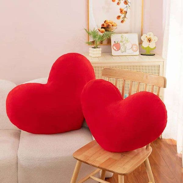 Decor Red Shaped Cushion Home Living Room Sofa Decorative Soft Plush Heart Throw 26T0108