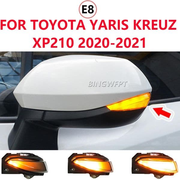 2pcs For Toyota Corolla Sport E210 2019-2020 Car LED Dynamic Turn Signal Indicator Sequential Side Mirror Light Lamp