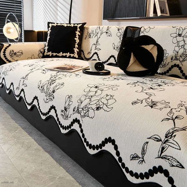 Designer Sofa Cover Blanket Anti slip Segmented Sofa Cover Luxury L-shaped Anti slip Sofa Cover Used for Furniture Bed Sofa Snow Neil Sofa Mat