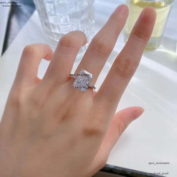 2024 Choucong Wedding Rings Elegant Luxury Jewelry Sparkling Pure 100% 925 Sterling Silver Natural Moissanite Diamond Gemstones Party Women Engagement Ring Gift 21 thumbnail 2
