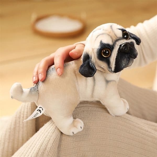 20cm Lifelike Standing Pug Miguel Bulldog Plush Toys Soft Stuffed Animals Dolls Birthday Christmas Gifts For Kids Child Dropship251219wwBJ