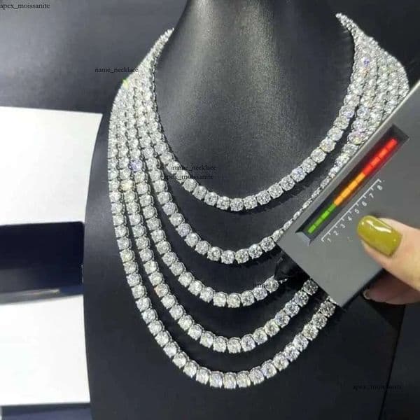 Designer necklaces for women fashion designer Pendant Necklaces Hip Hop 925 Silver VVS Moissanite Diamond 925 Necklace Jewelry tennis chain