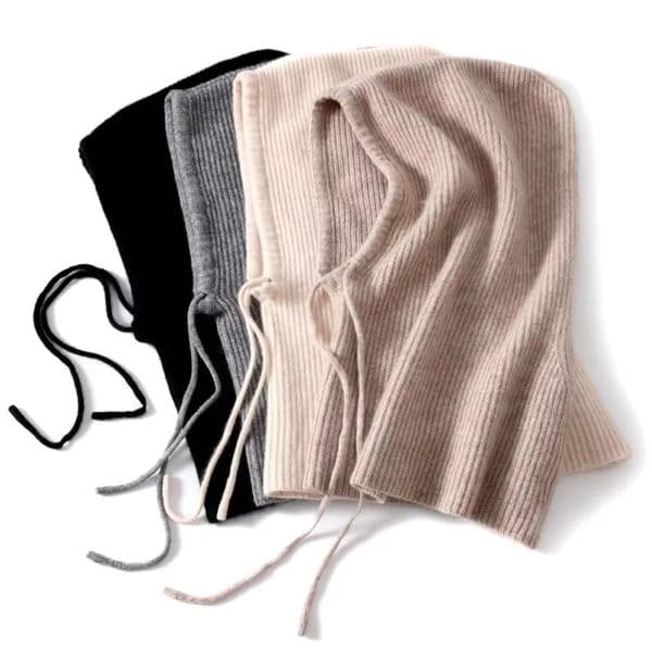 Thick Winter Knitted Hooded Caps Warm Insulation Elastic Beanies Cap Windproof Breathable Balaclava Hat 260106