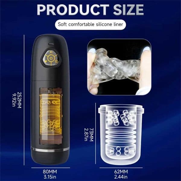 Automatic Male Masturbators Telescopic with 10 Thrusting Rotating Penis Massager Penis Magnify Trainer Adult Sex Toys for Men