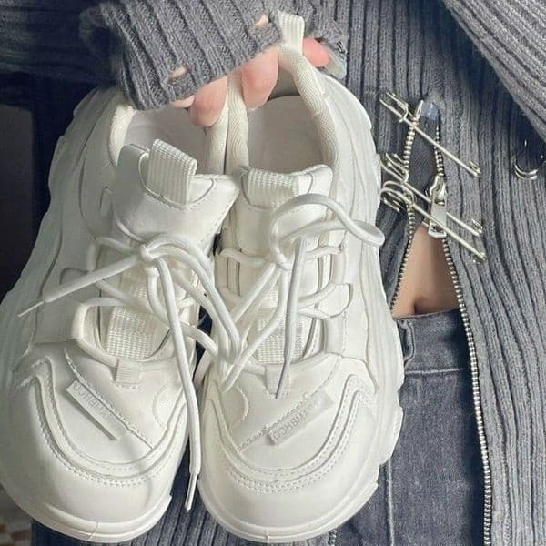 Ddmytiger Hot Selling Thick Soled Dad Shoes For Women Spring And Autumn Hong Kong Style Ins Trend Retro New Versatile Height Increasing Casual Sneakers Outdoor Shoes