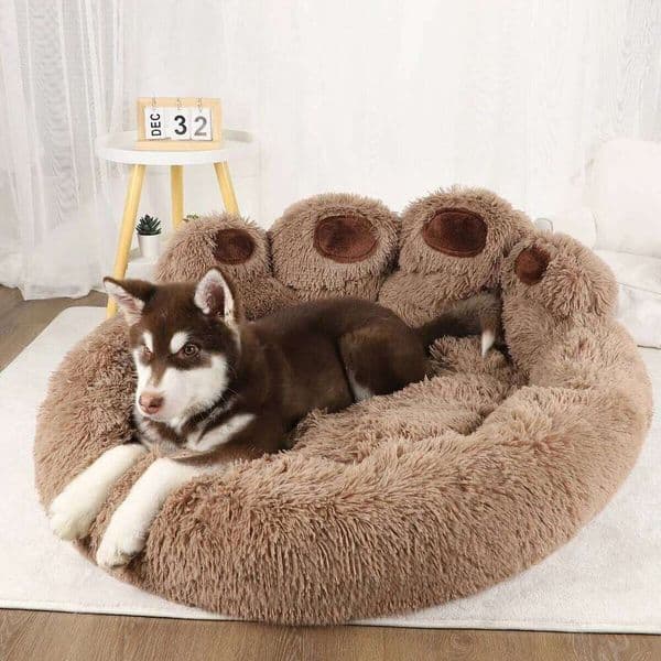 Fluffy Dog Bed Winter Warm Large Pet Products Small Sofa Baskets Pets Kennel Mat Puppy Cats Supplies Basket Blanket Accessories 26N0109