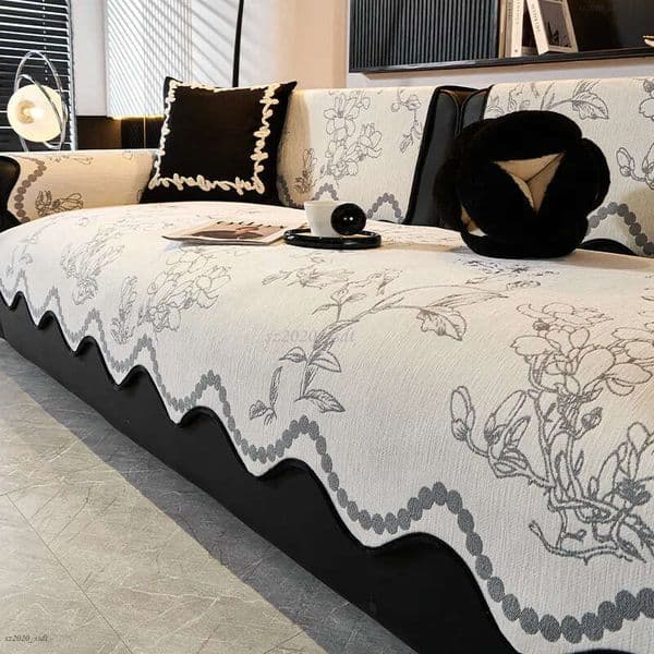 Designer Sofa Cover Blanket Anti slip Segmented Sofa Cover Luxury L-shaped Anti slip Sofa Cover Used for Furniture Bed Sofa Snow Neil Sofa Mat-A