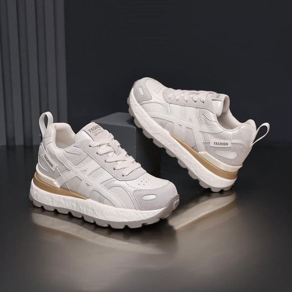 Ddmytiger New Autumn Hot Selling Women S Dad Shoes Thick Soled Height Increasing Red Lightweight Soft Forrest Gump Casual Sneakers Outdoor Shoes