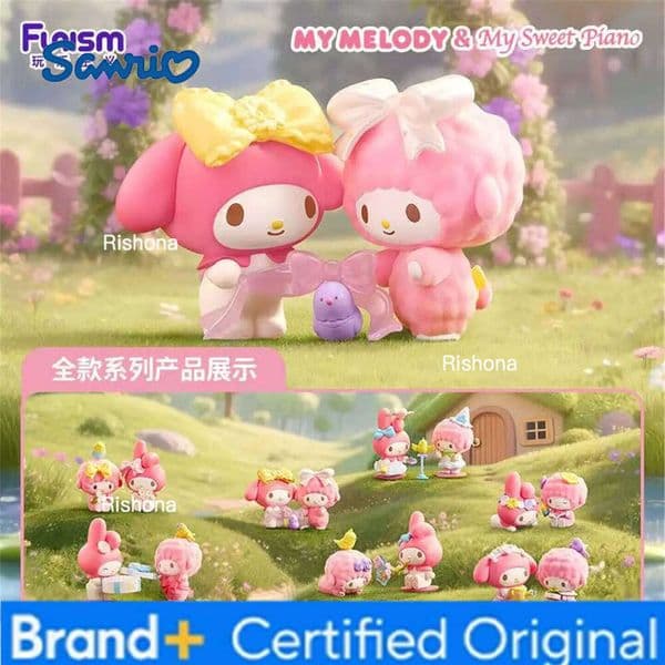 Sanrio FUNISM Melody Meet My Sweet Piano with Birds Action Figure Blind Box Toy Collect Desk Decor Kids Christmas Gifts H260109